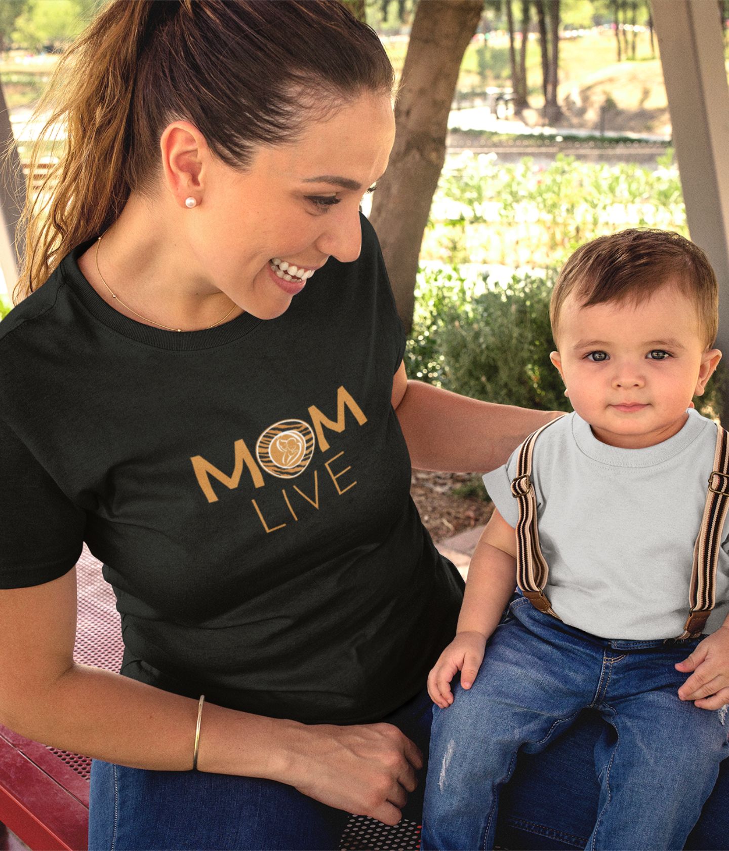 Damen Basic Shirt- Mom Live