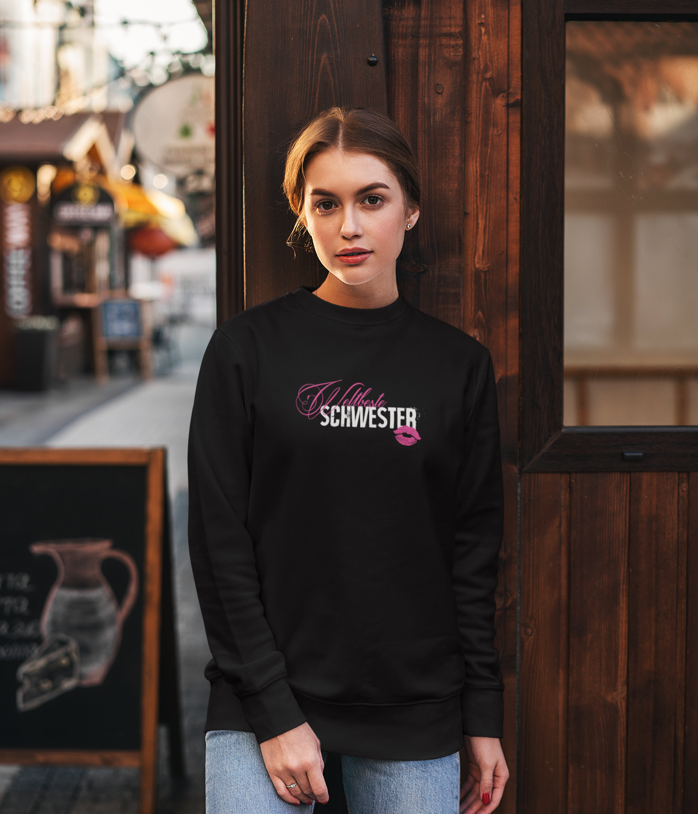 Damen Sweatshirt- Weltbeste Schwester