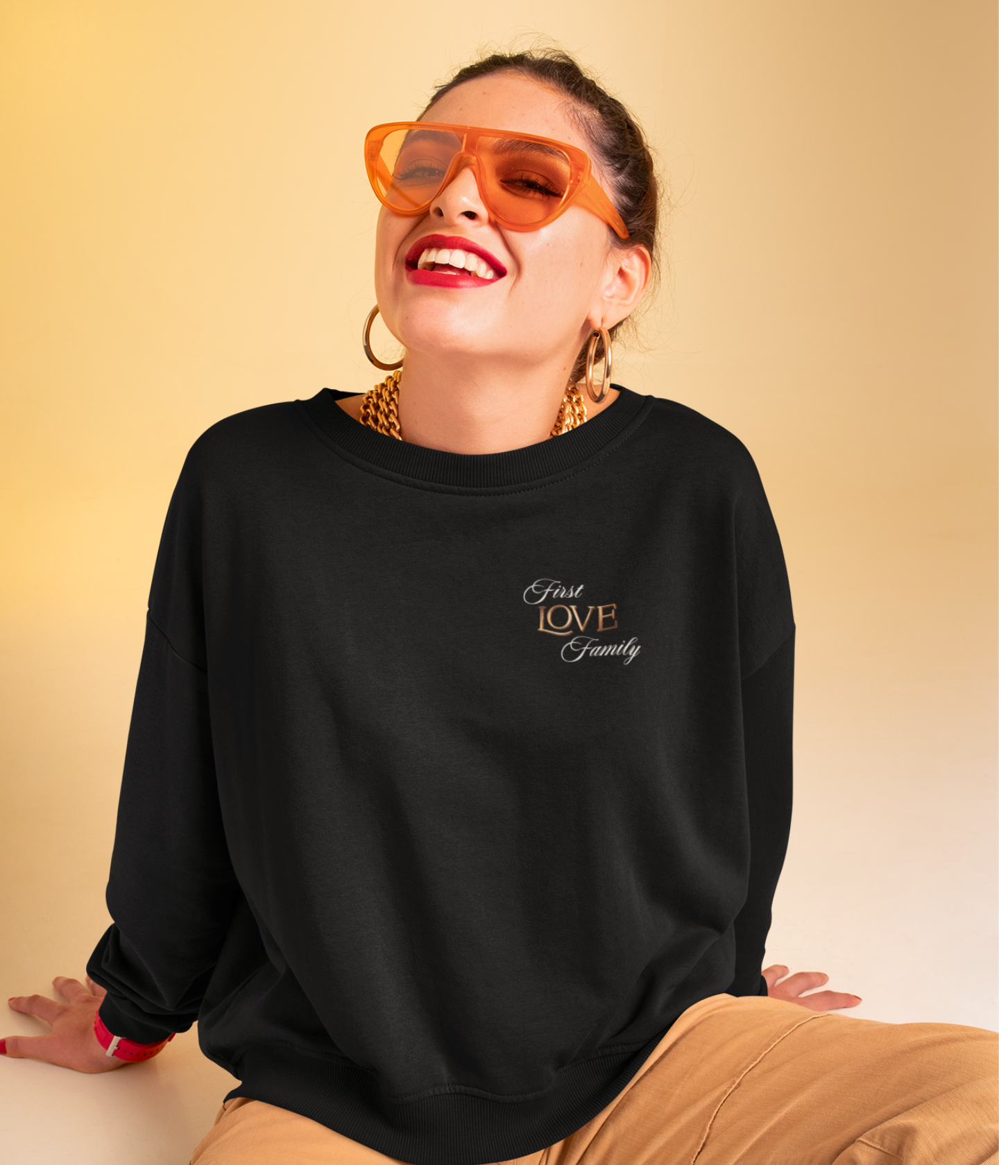 Damen Sweatshirt- First Love Family