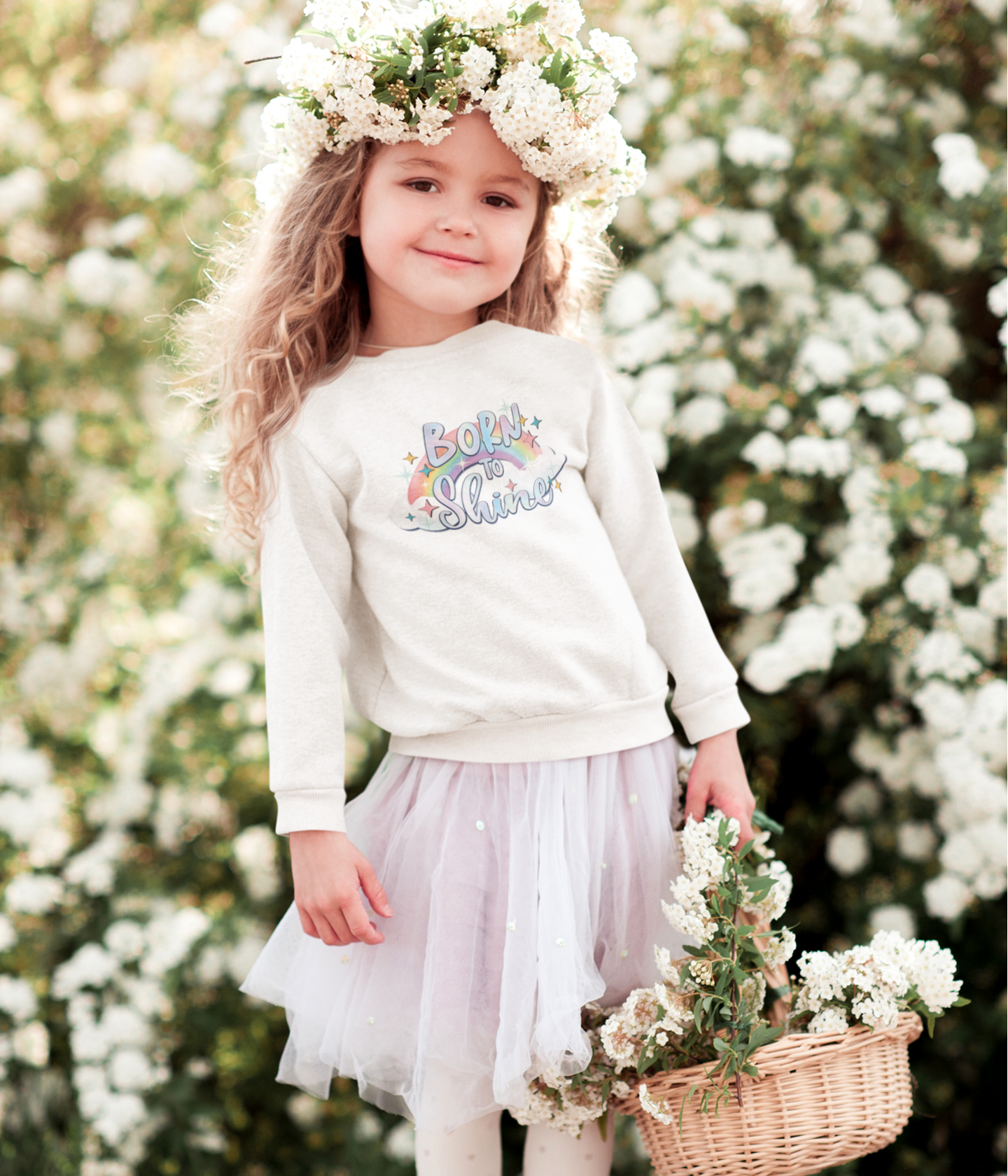 Mädchen Sweatshirt- Born To Shine