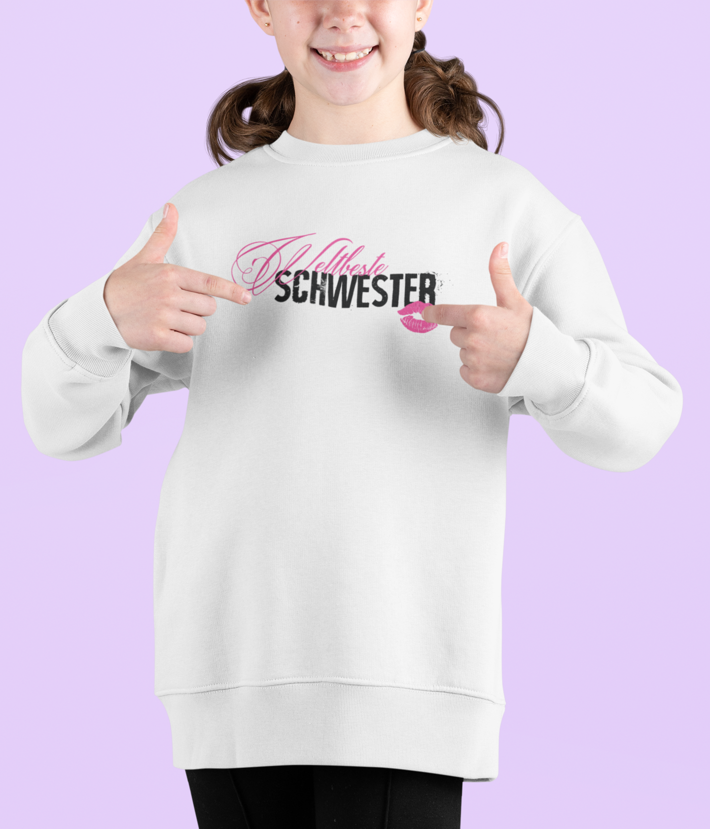 Mädchen Sweatshirt- Weltbeste Schwester