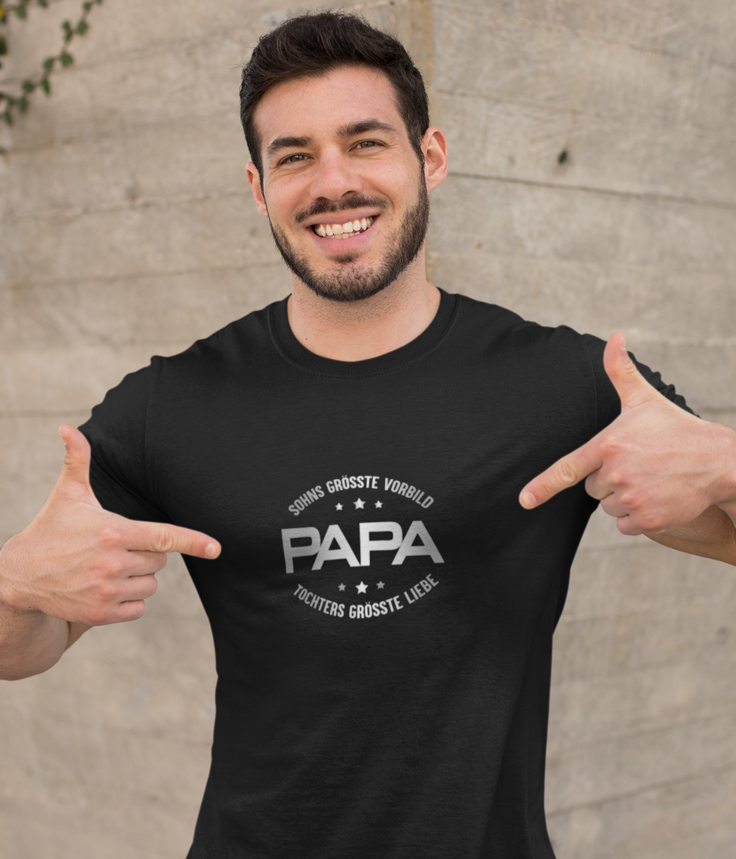 Herren Basic Shirt- Papa Größte Vorbild