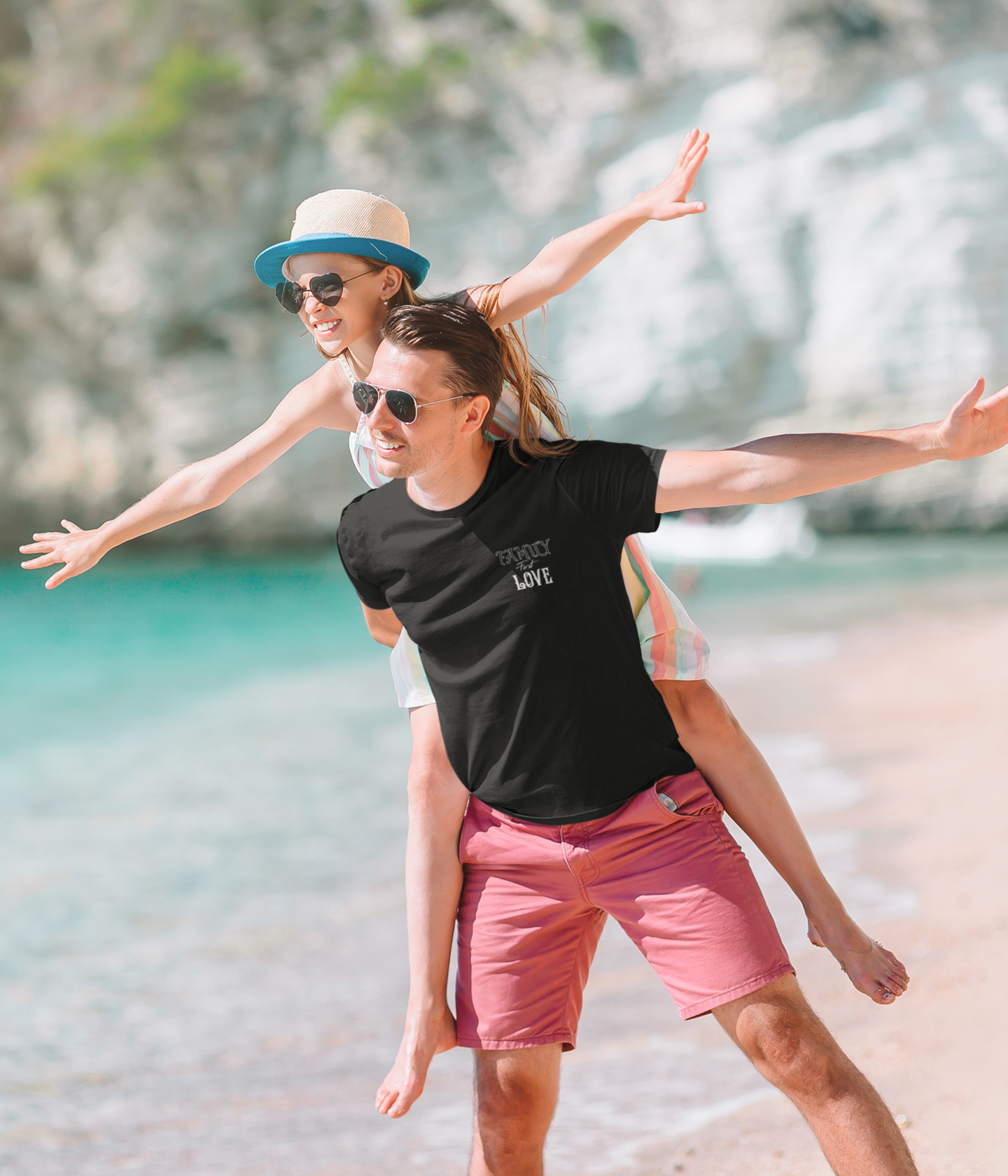 Herren Basic Shirt- Family First Love