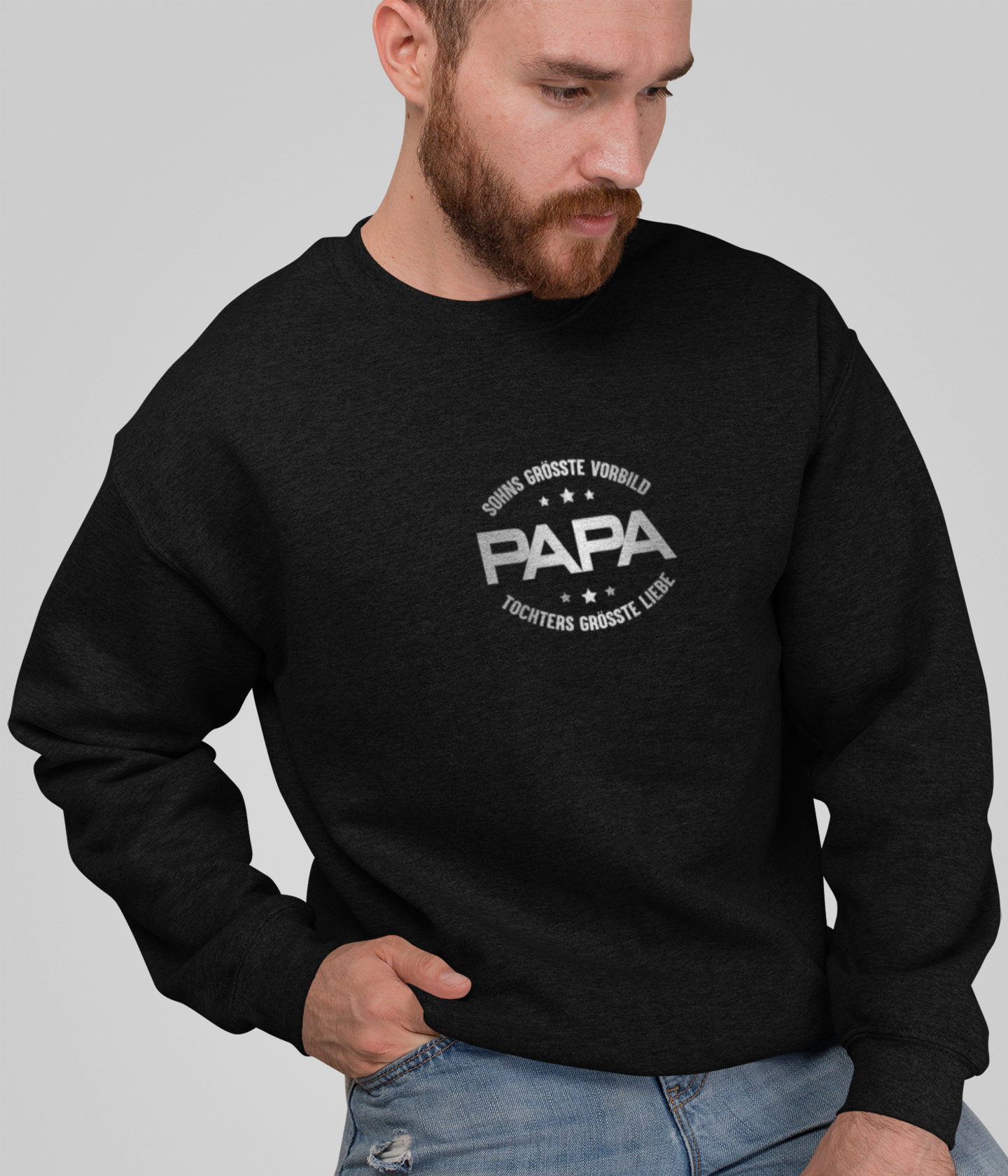 Herren Sweatshirt- Papa Größte Vorbild