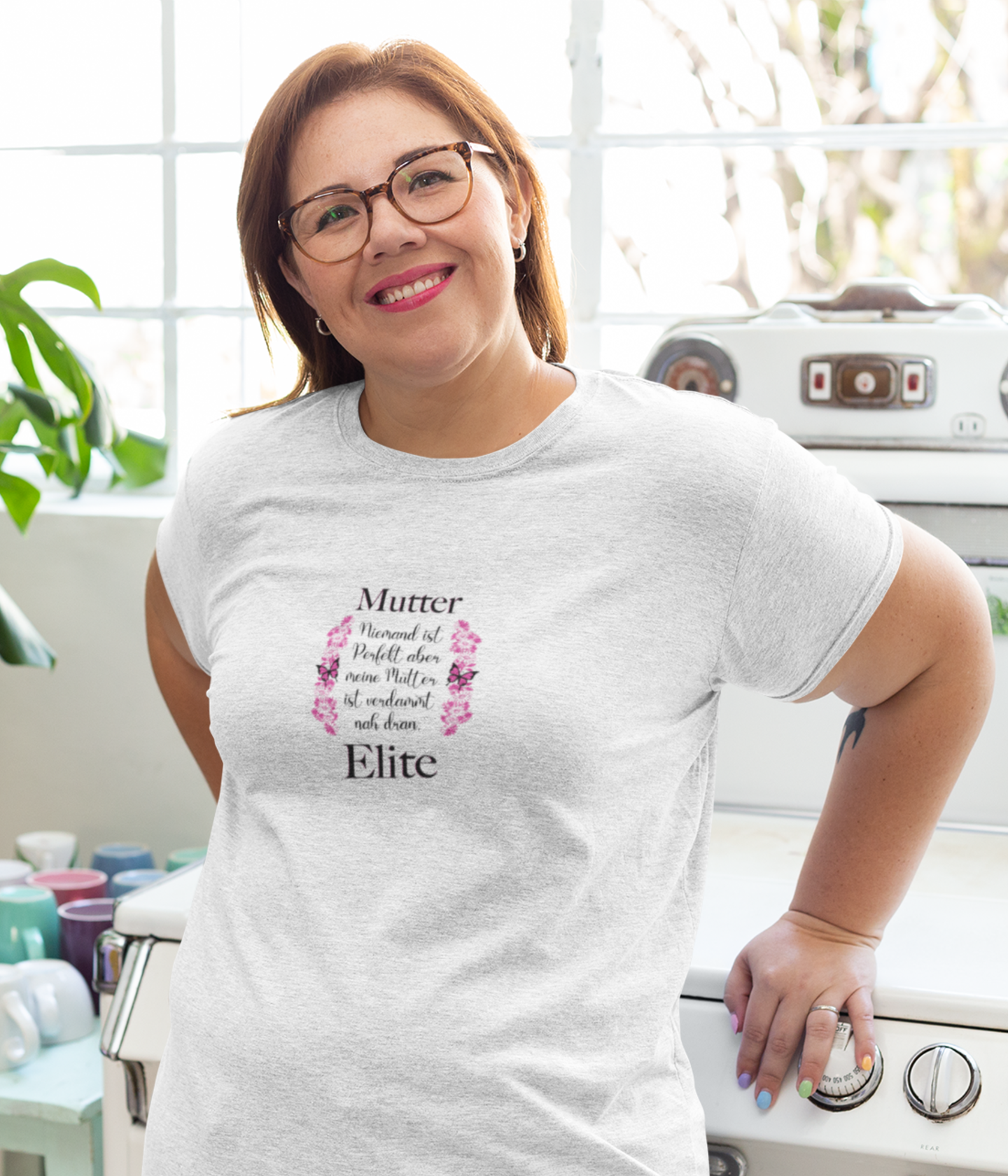 Übergrößen Damen T- Shirt- Mutter Elite