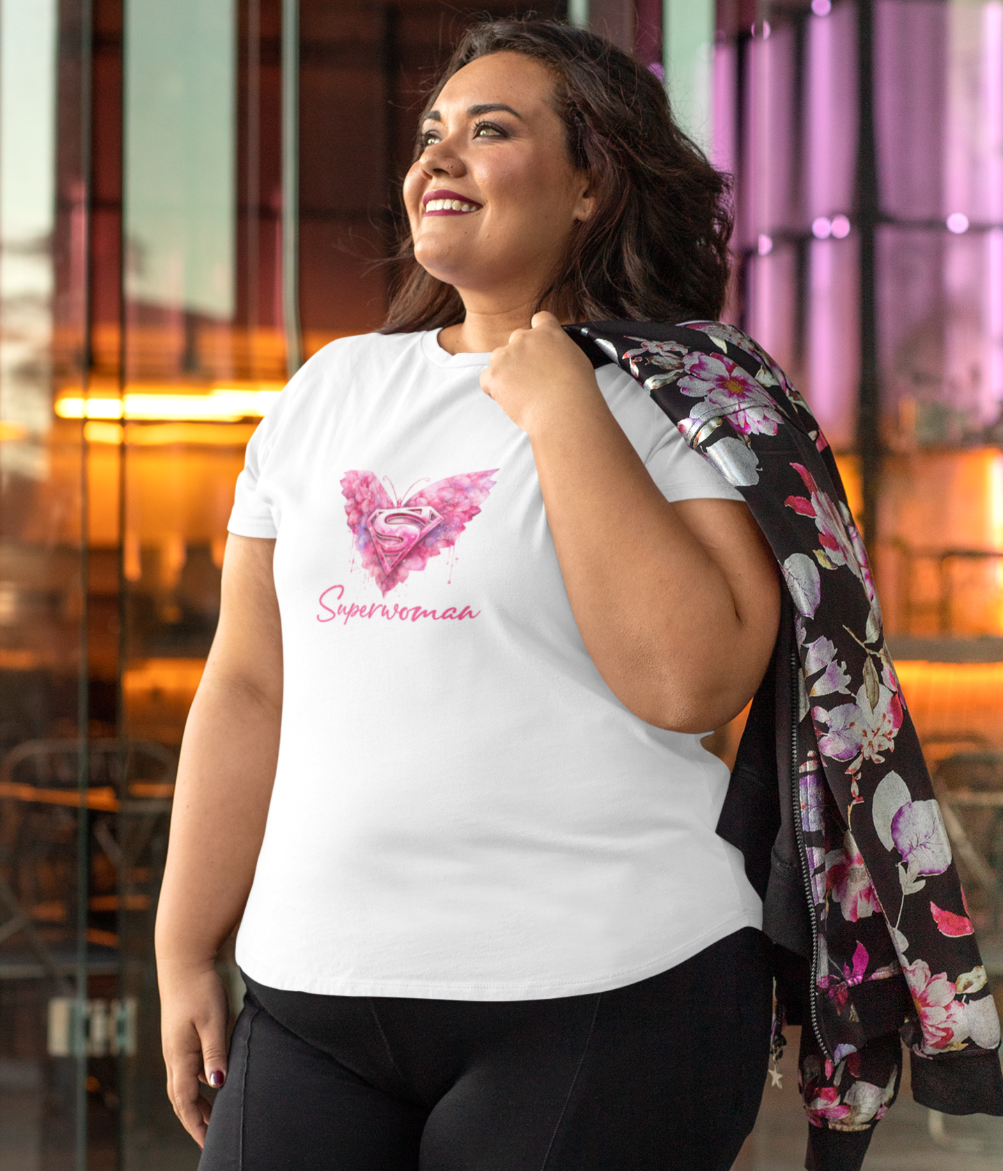 Übergrößen Damen T- Shirt- Superwoman