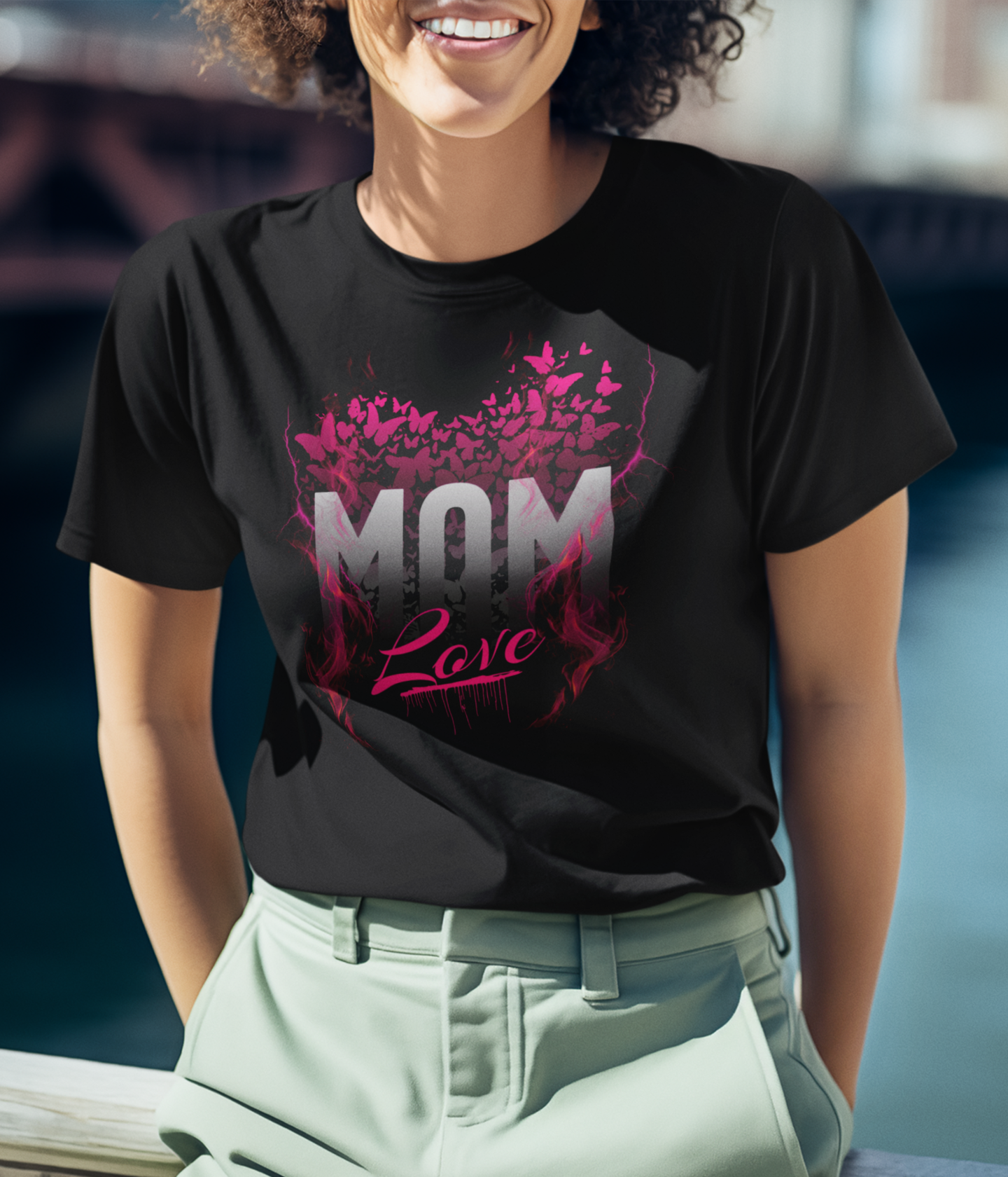 Damen Basic Shirt- Mom Love