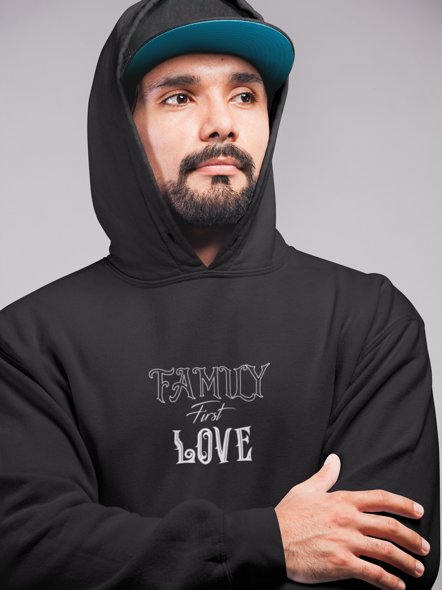 Herren Hoodie- Family First Love