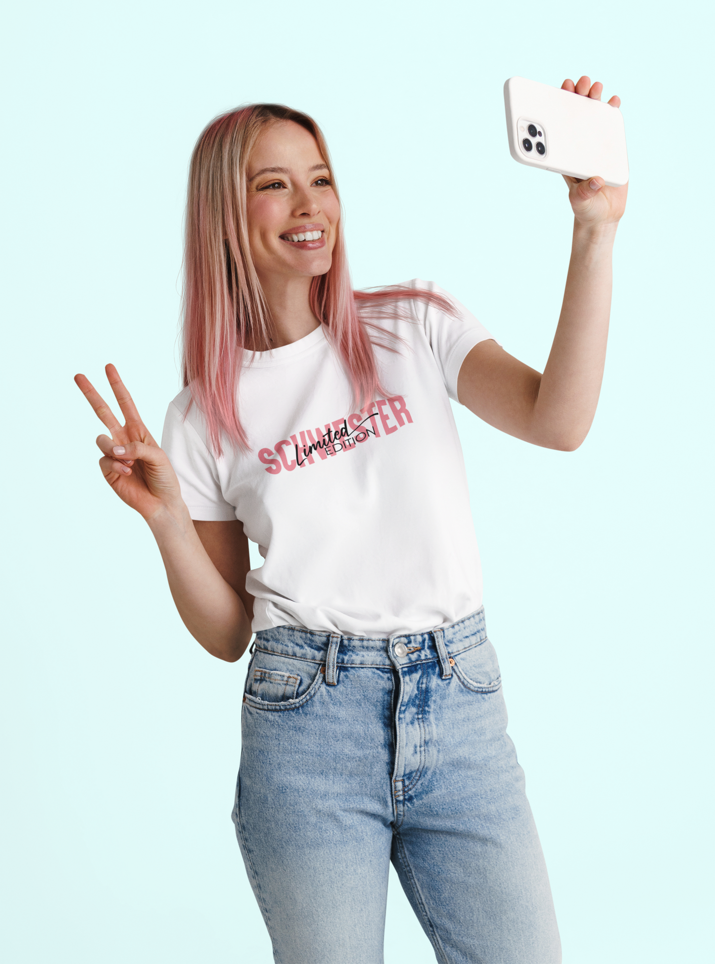 Damen Basic Shirt Schwester Limited Edition