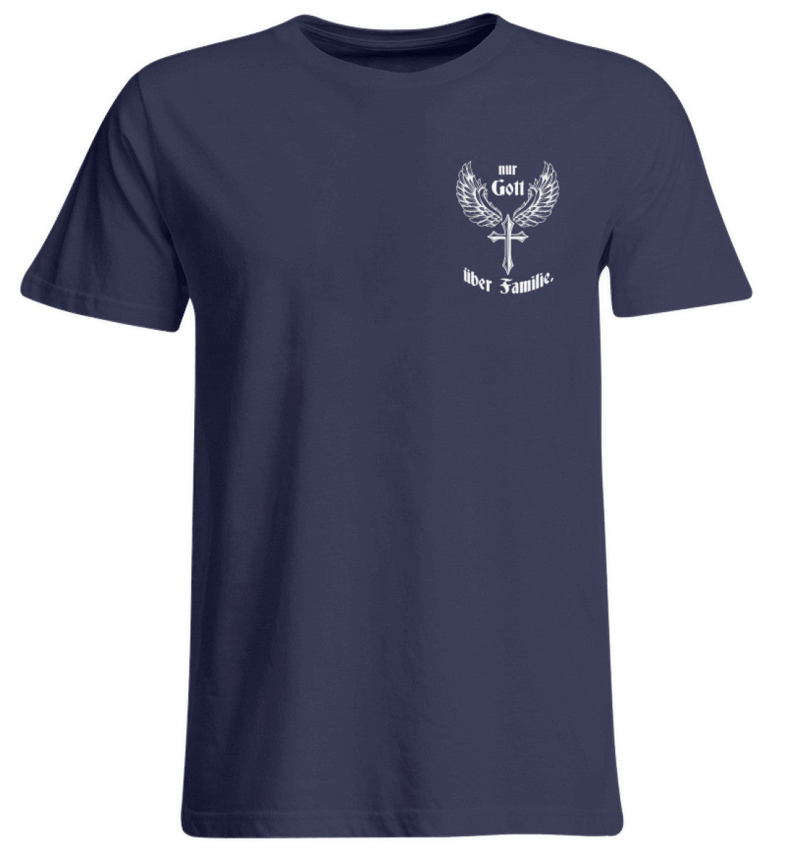 Übergrößen Damen T- Shirt- Nur Gott über Familie