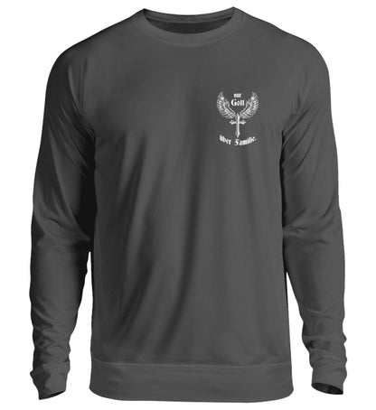 Damen Sweatshirt- Nur Gott über Familie