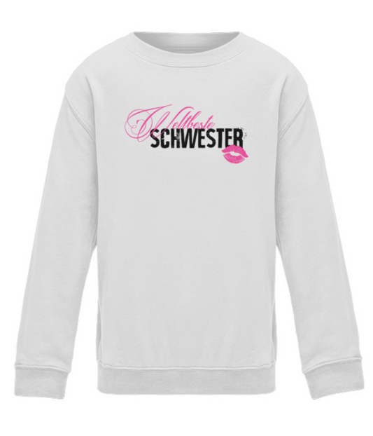Mädchen Sweatshirt- Weltbeste Schwester