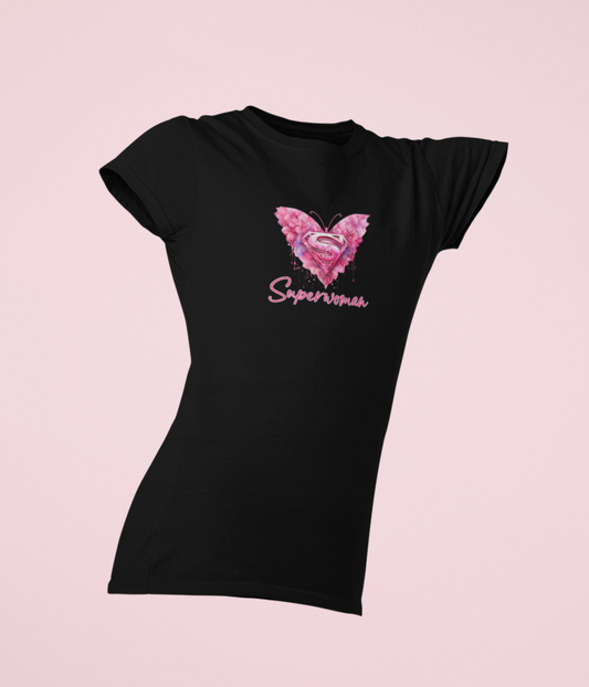 Damen Basic Shirt- Superwoman