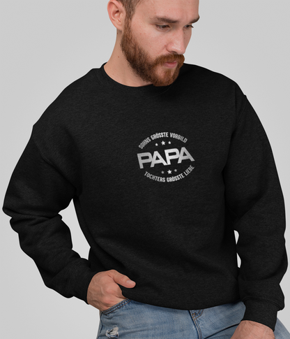 Herren Sweatshirt- Papa Größte Vorbild