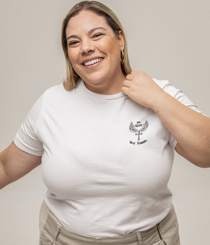 Übergrößen  Damen T- Shirt- Nur Gott über Familie