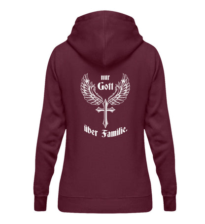 Damen Hoodie- Nur Gott über Familie