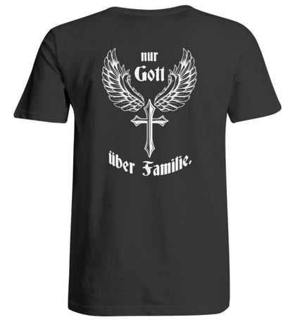 Übergrößen  Damen T- Shirt- Nur Gott über Familie