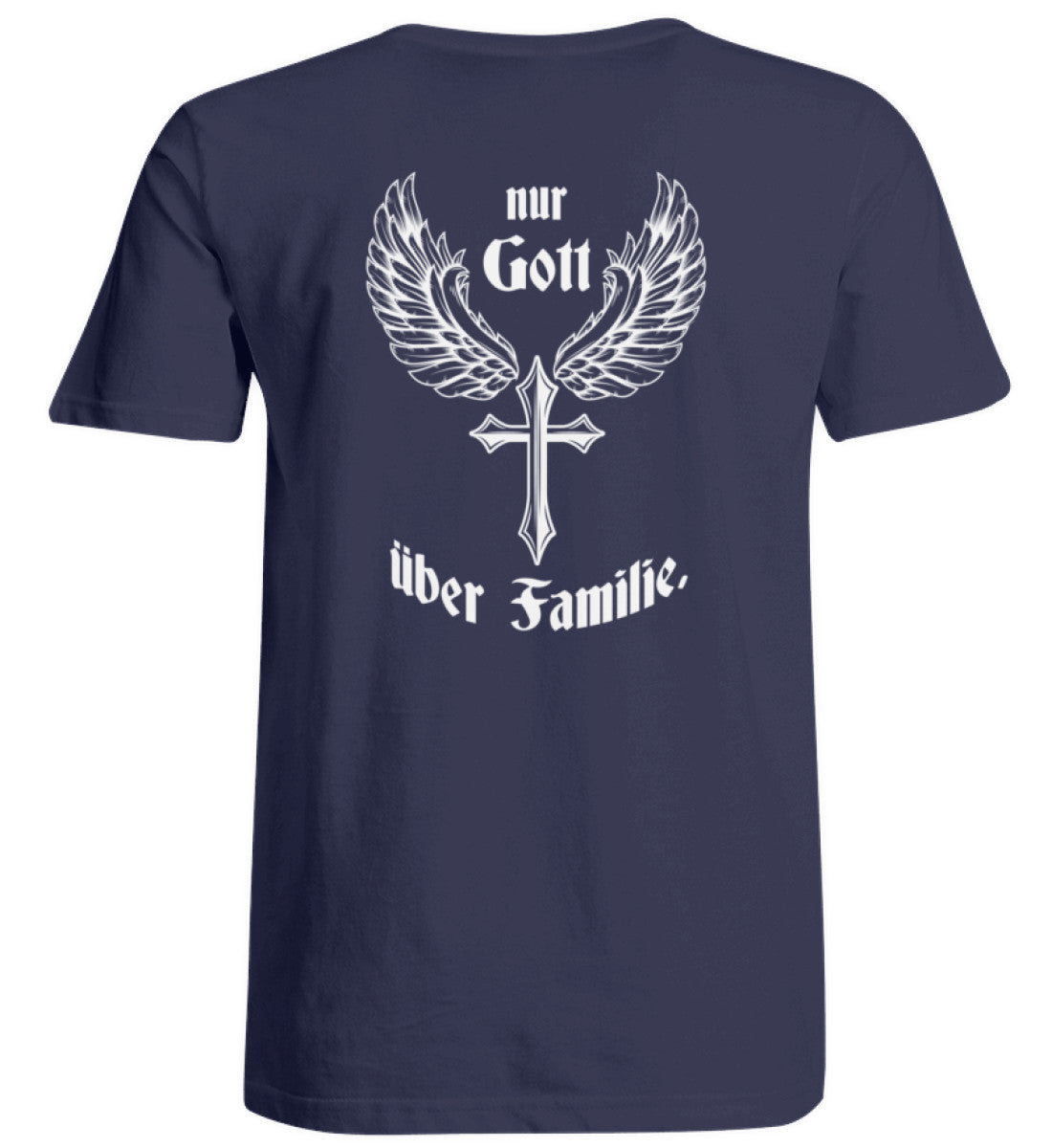 Übergrößen  Damen T- Shirt- Nur Gott über Familie