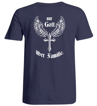 Übergrößen  Damen T- Shirt- Nur Gott über Familie