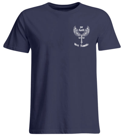 Übergrößen  Damen T- Shirt- Nur Gott über Familie
